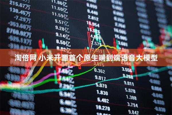 淘倍网 小米开源首个原生端到端语音大模型