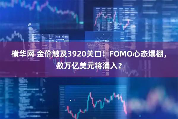 横华网 金价触及3920关口！FOMO心态爆棚，数万亿美元将涌入？