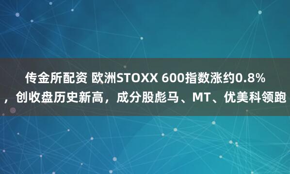 传金所配资 欧洲STOXX 600指数涨约0.8%，创收盘历史新高，成分股彪马、MT、优美科领跑