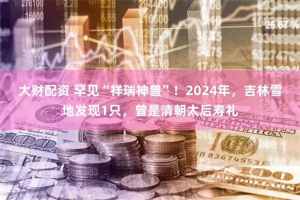 大财配资 罕见“祥瑞神兽”！2024年，吉林雪地发现1只，曾是清朝太后寿礼