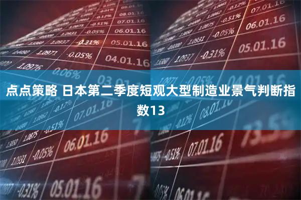 点点策略 日本第二季度短观大型制造业景气判断指数13