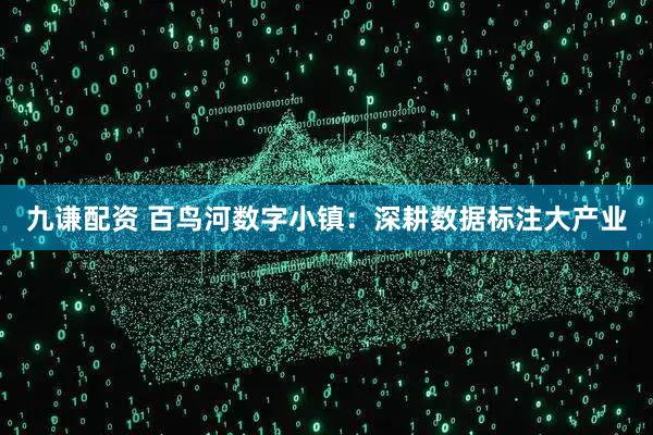 九谦配资 百鸟河数字小镇：深耕数据标注大产业
